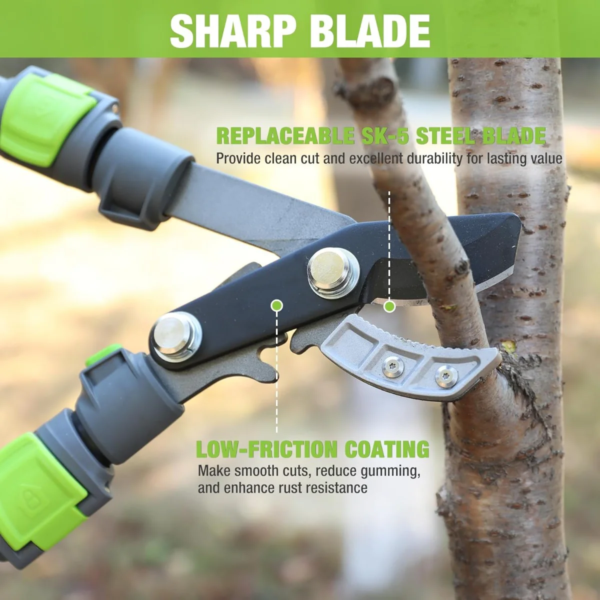 WORKPRO Extendable Anvil Lopper , 25-37" Branch Cutter, Heavy Duty Garden Tree Trimmer - Image 4