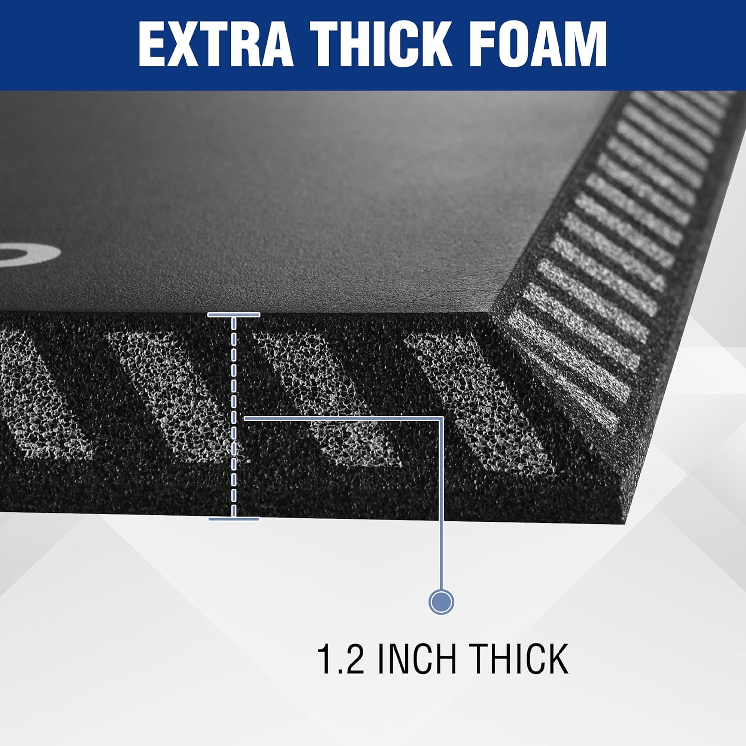 WORKPRO Extra Thick Kneeling Pad, Black, 28 x 16 x 1.2in | Soft NBR Foam Knee Cushioning, Extra Large Foam Kneeler Mat, For Auto-Repair, Gardening, Workout Supplies - Image 4