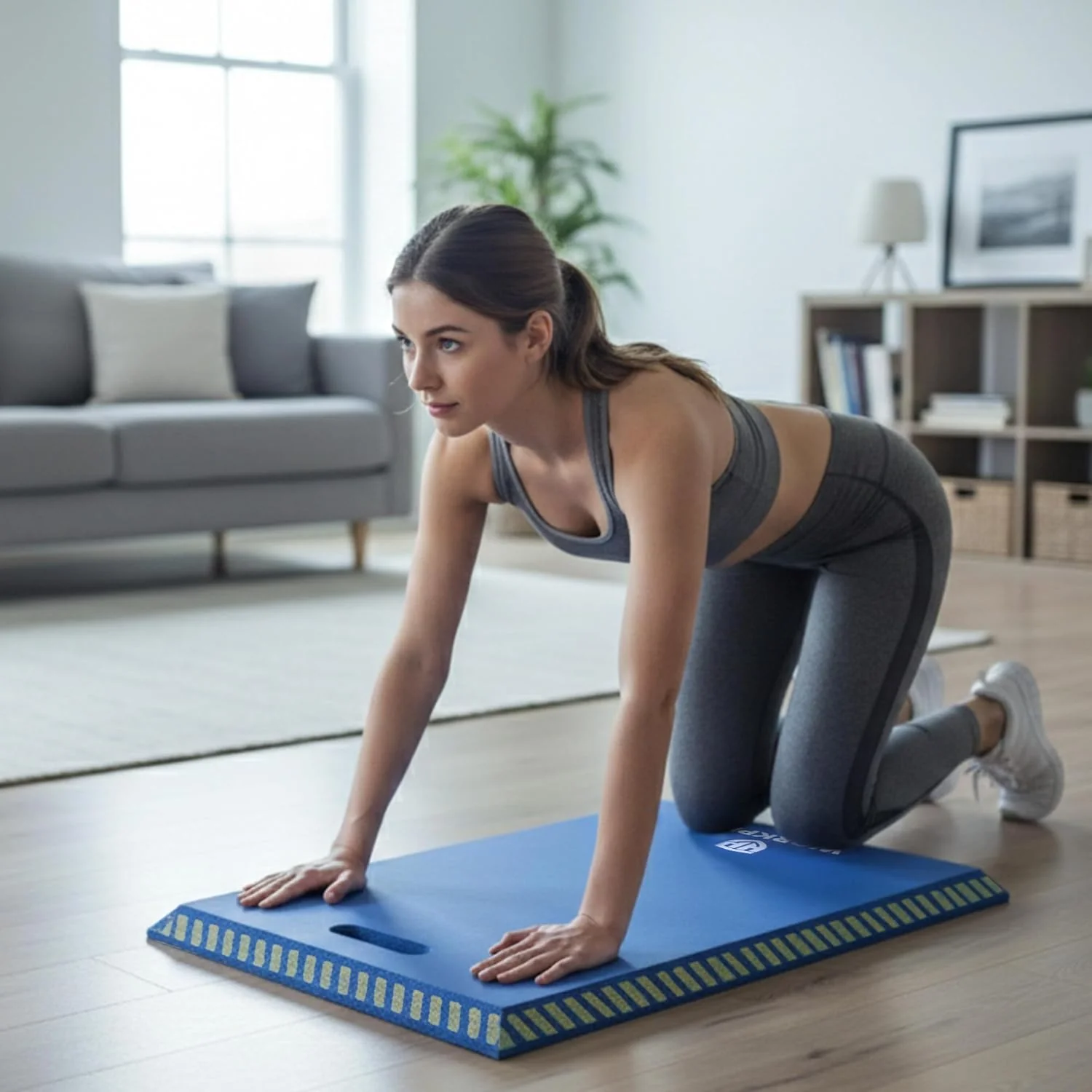 WORKPRO Extra Thick Kneeling Pad, Blue, 28 x 16 x 1.2in | Soft NBR Foam Knee Cushioning, Extra Large Foam Kneeler Mat, For Auto-Repair, Gardening, Workout Supplies - Image 9