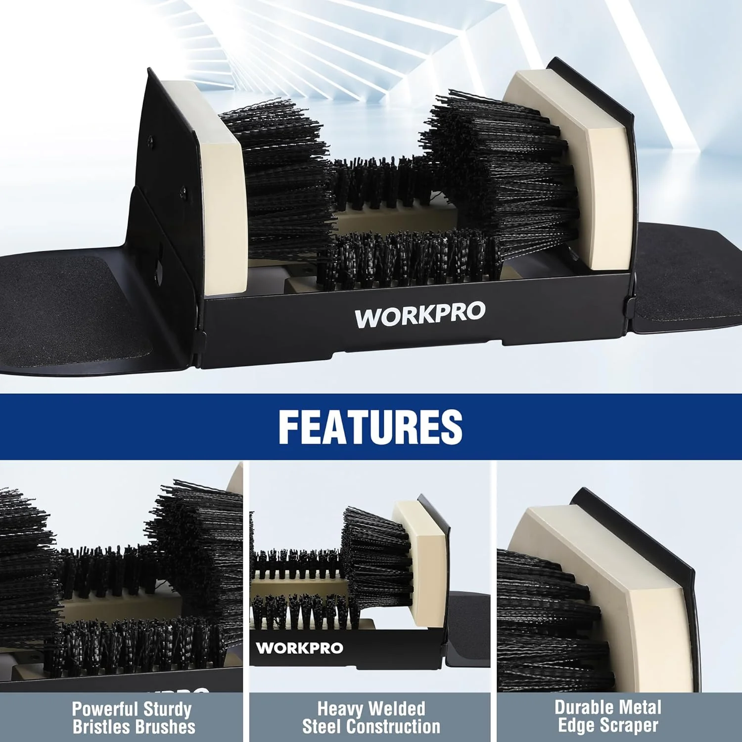 WORKPRO Extra Wide Boot Brush Scraper, Shoe Cleaner Brush, Boot Scrubber, Heavy Duty Boot Cleaning Brush Outdoor - Image 6