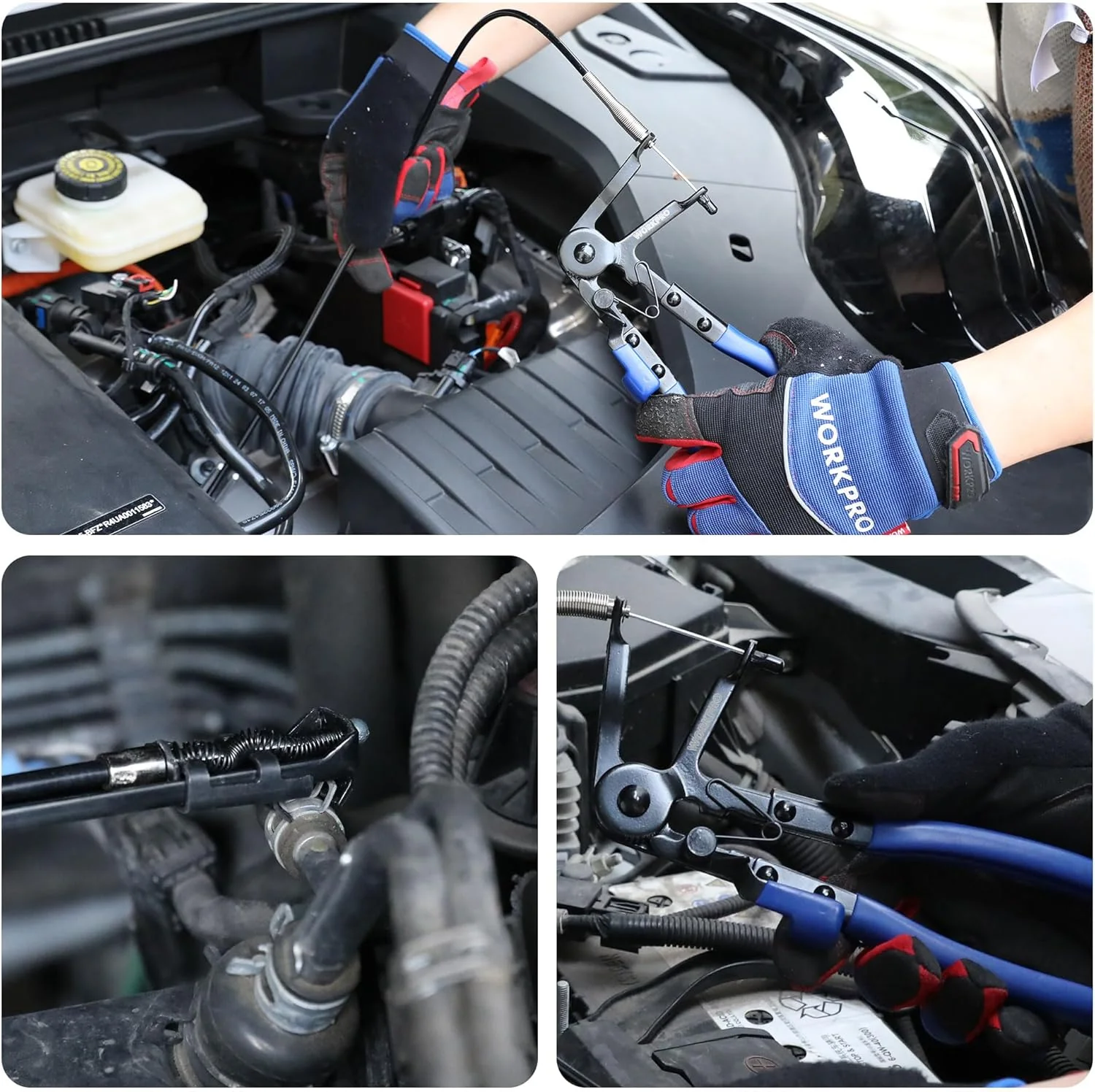 WORKPRO Flexible Hose Clamp Pliers | 27” Hose Clamp Tool Spring Clamp Pliers Automotive Clamp Removal Tool for Car Coolant Hose and Water Pipe - Image 7