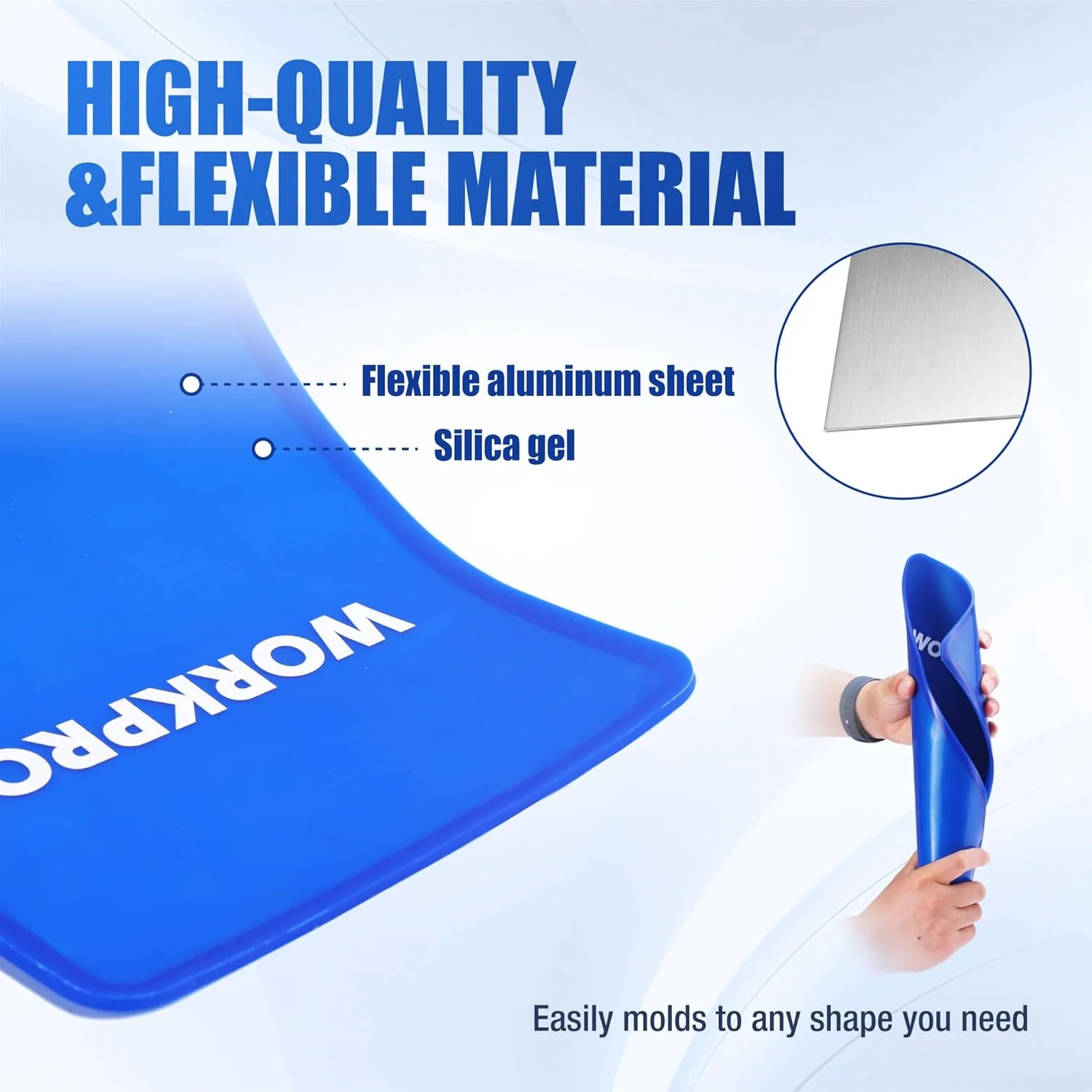 WORKPRO Flexible Oil Funnel for Automotive Use, Foldable Oil Drain Tool for Quick and Clean Oil Changes, Featuring a Thicker Silica Gel for Durability and Maintains Shape-Blue - Image 4