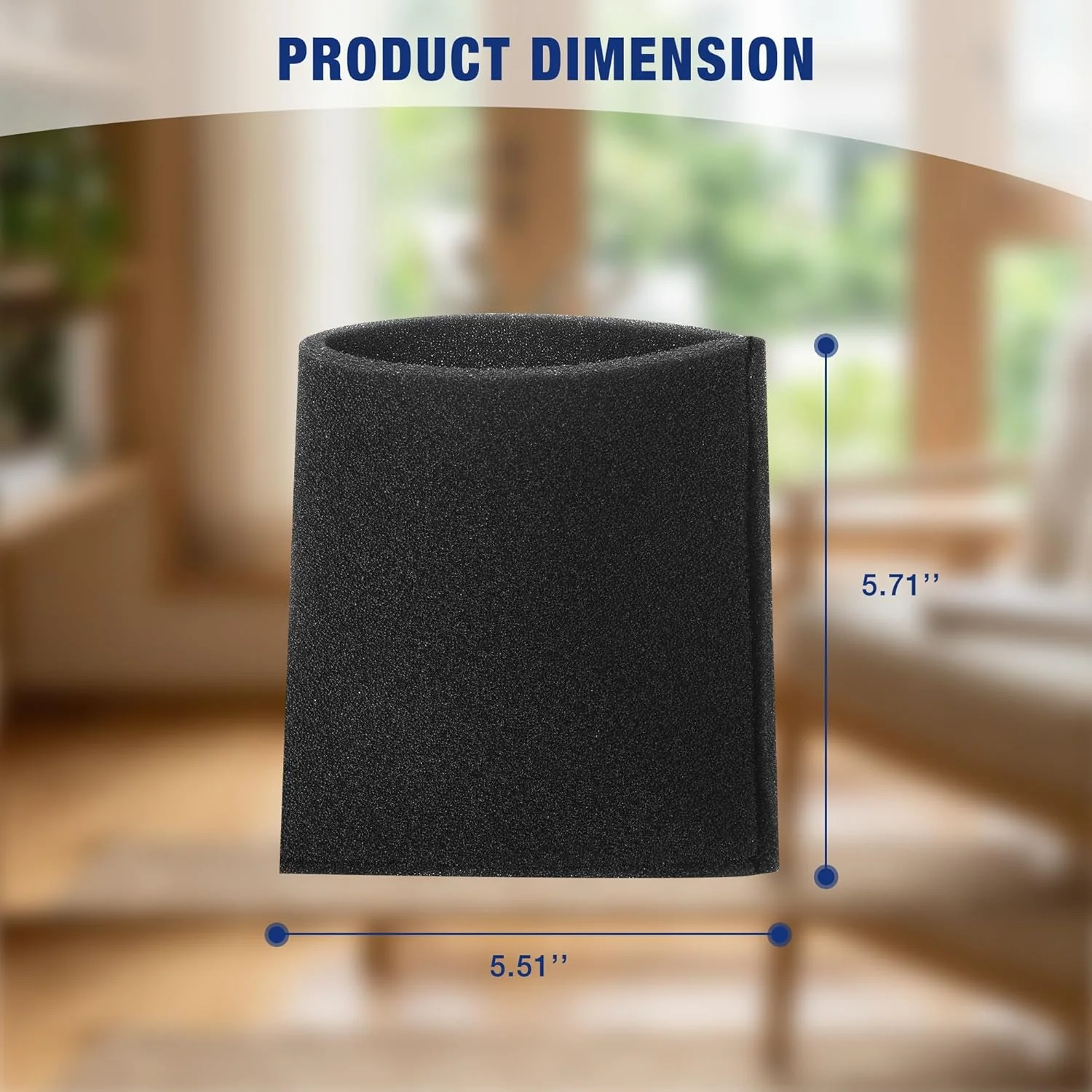 WORKPRO Foam Wet Filters (For W125442AE 1.5 Gallon Vacuum Cleaner) - 3 Pack - Image 5