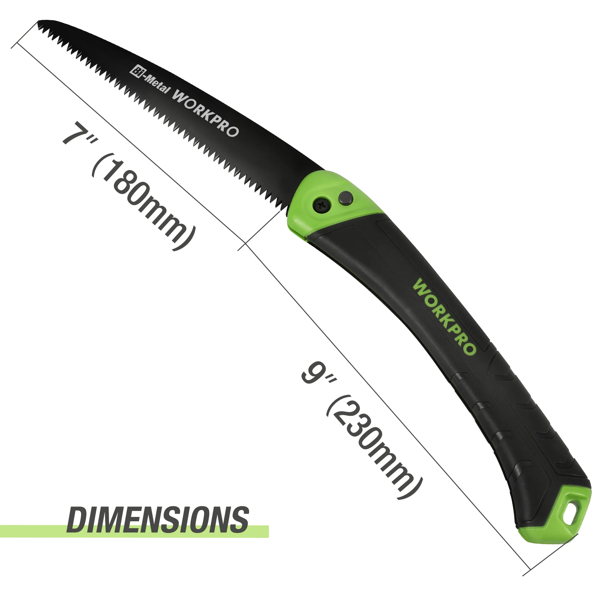WORKPRO Folding Saw, Small Hand Pruning Saw with 7 Inch Blade - Portable Camping Saw with Triple Cut Teeth for Trees Trimming Branches Cutting Gardening Hunting, Push Button Lock - Image 3