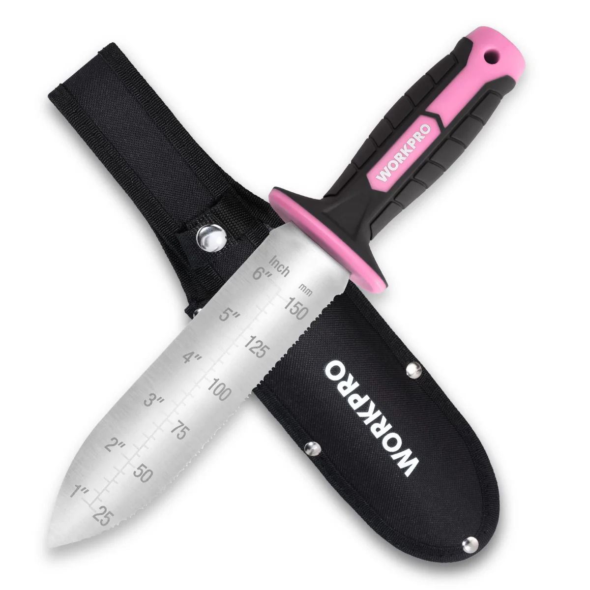 WORKPRO Garden Knife with Oxford Sheath, 7" Stainless Steel Blade with Cutting Edge - Image 8