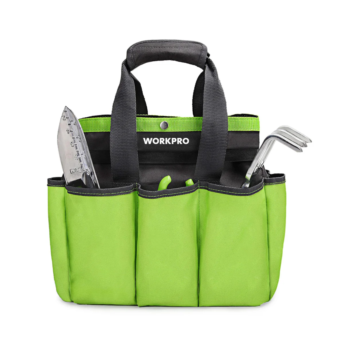 WORKPRO Garden Tool Bag, Garden Tote Storage Bag with 8 Pockets, Home Organizer for Indoor and Outdoor Gardening - Pink Ribbon - Image 6