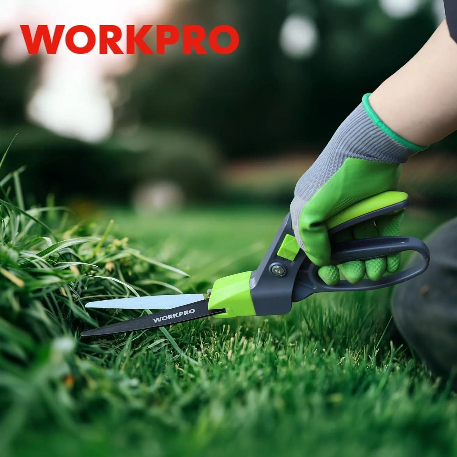 WORKPRO Grass Shears Handheld, Ultra-Sharp Grass Clippers with 360 Degree Swivel Blades, Manual Grass Cutter, Non-Slip Garden Shears, Gardening Scissors, Plant Clippers for Precise Lawn Trimming - Image 8