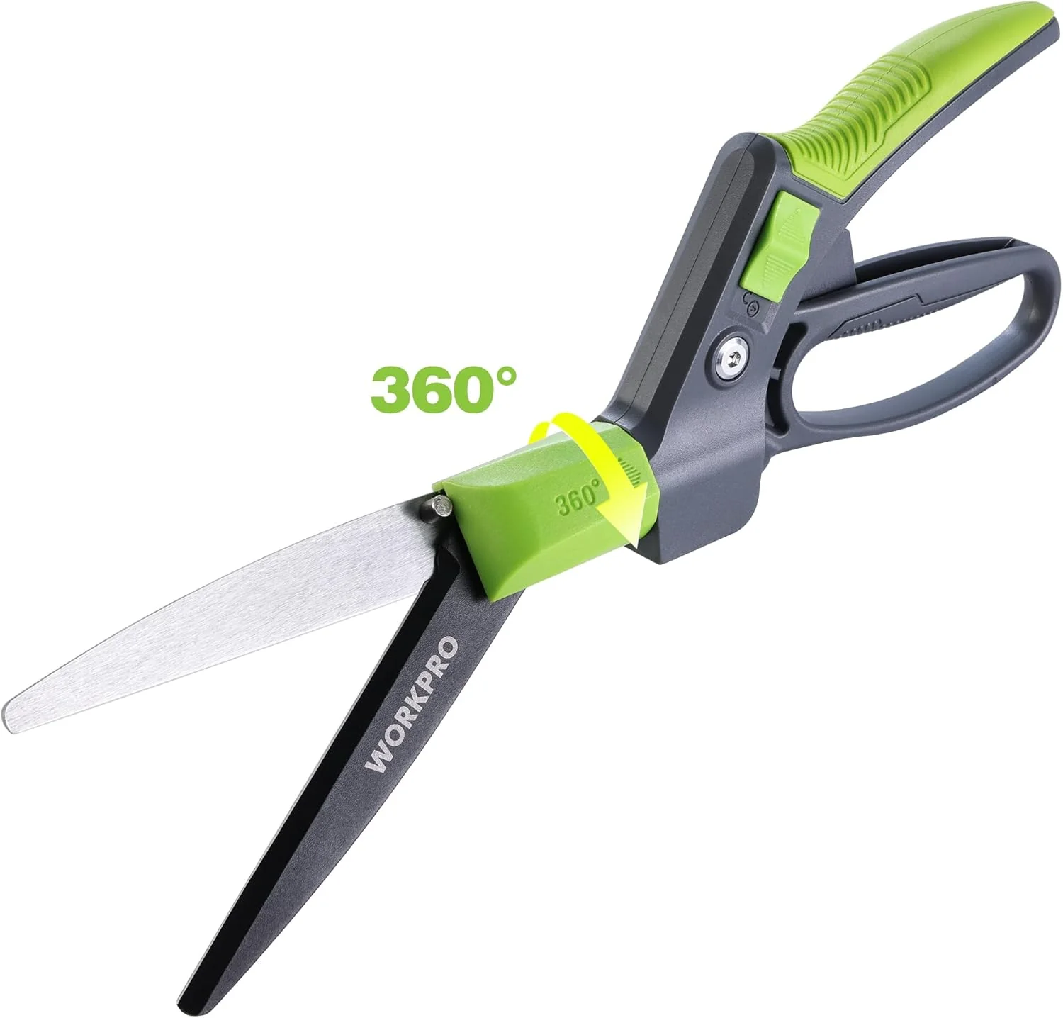 WORKPRO Grass Shears Handheld, Ultra-Sharp Grass Clippers with 360 Degree Swivel Blades, Manual Grass Cutter, Non-Slip Garden Shears, Gardening Scissors, Plant Clippers for Precise Lawn Trimming - Image 9