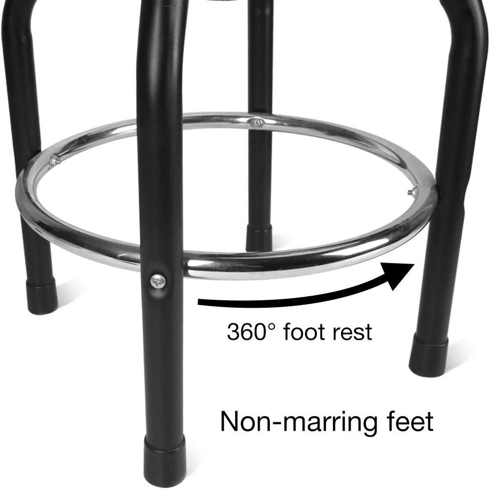 WORKPRO Heavy Duty Adjustable Hydraulic Shop Stool,Garage Bar Stool, 29in to 33.86in, 330-Pound Capacity, Black - Image 5