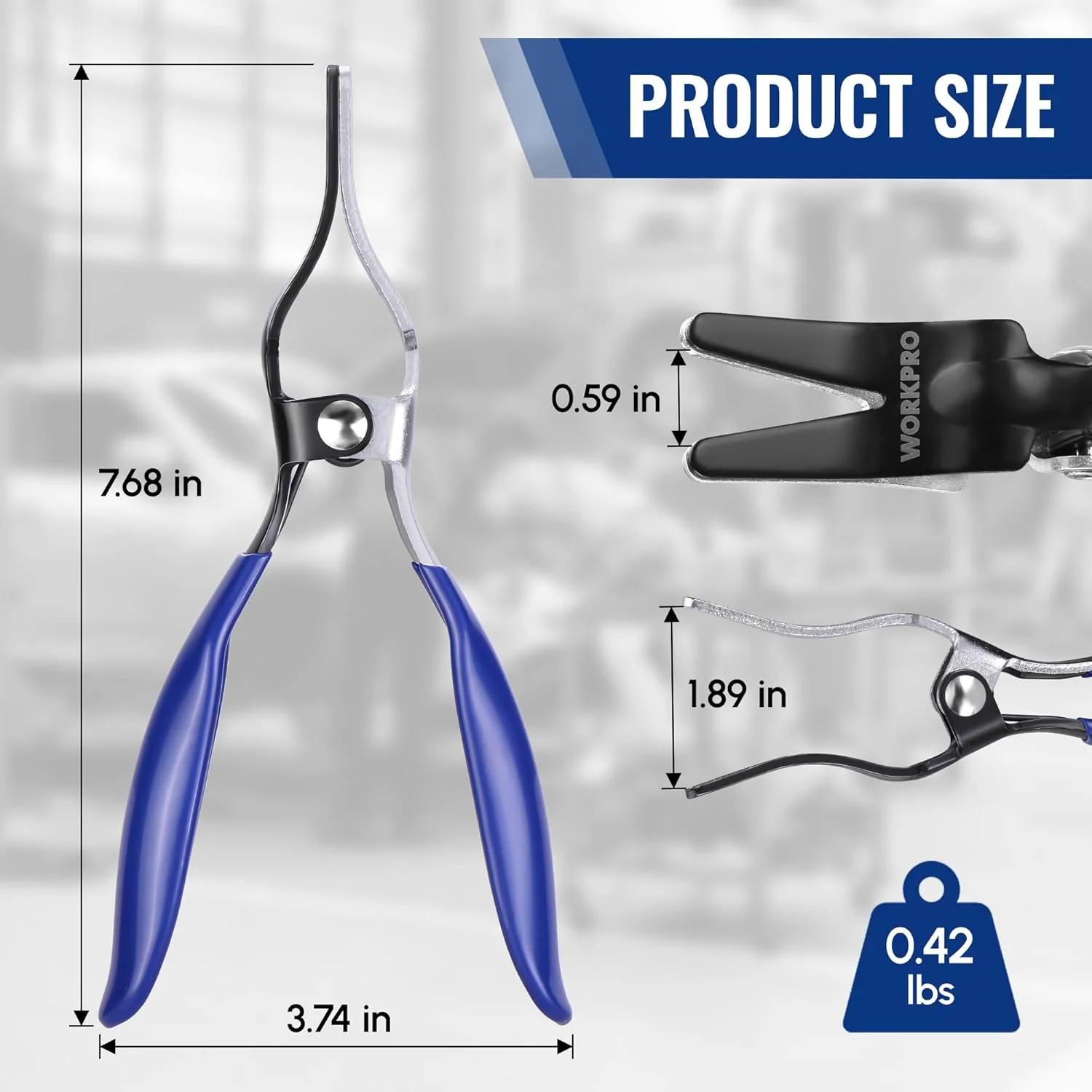 WORKPRO Hose Removal Pliers | Automotive Hose Removal Tool for Fuel and Vacuum Lines, Hose Remover Pliers for Marine, Oil, Vehicle Hose Pipes - Image 2