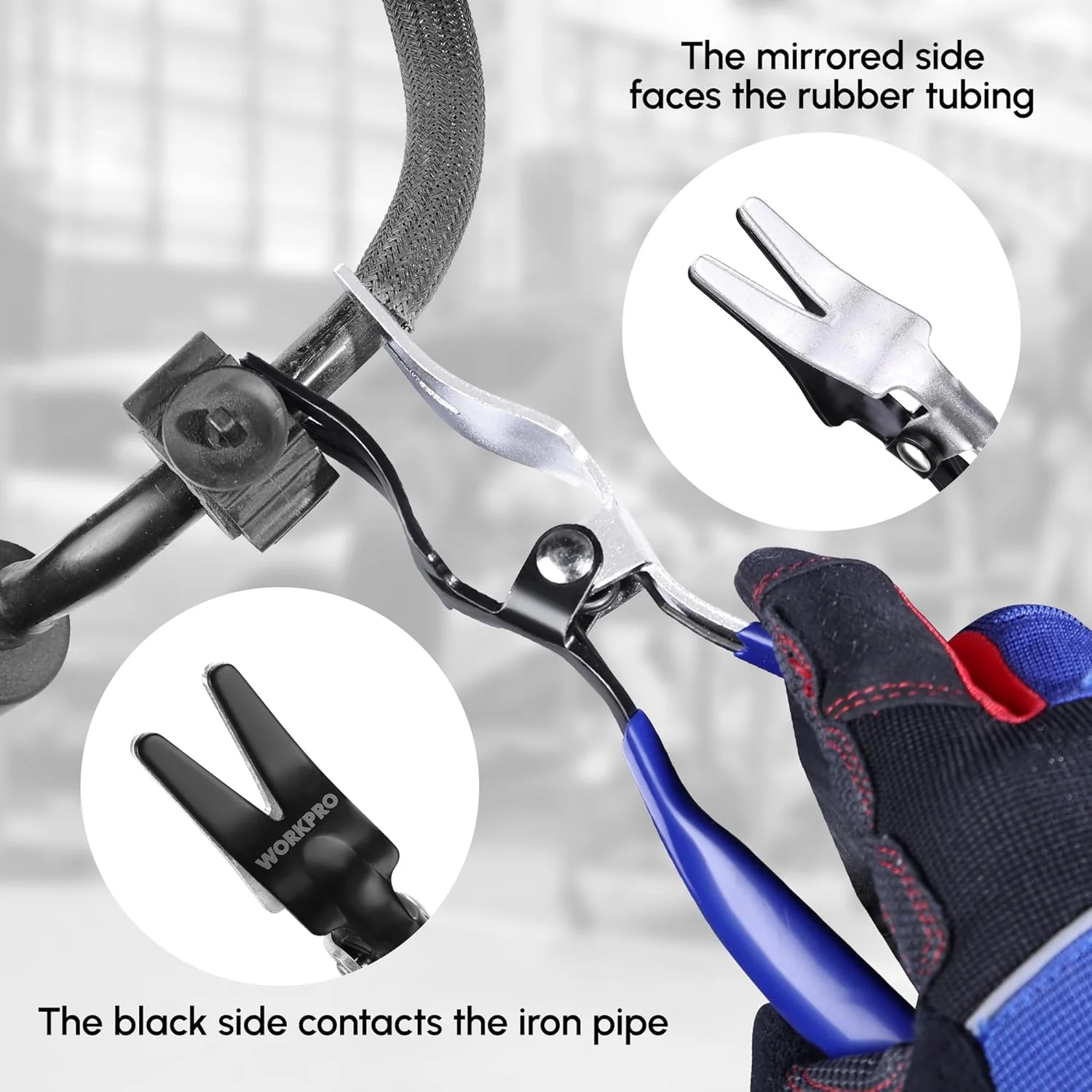 WORKPRO Hose Removal Pliers | Automotive Hose Removal Tool for Fuel and Vacuum Lines, Hose Remover Pliers for Marine, Oil, Vehicle Hose Pipes - Image 3