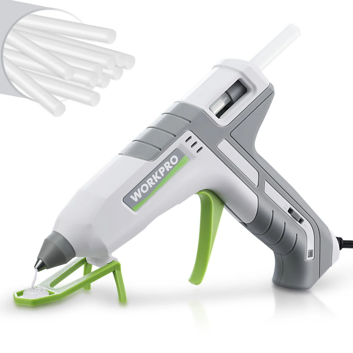 WORKPRO Hot Glue Gun Full Size with 10 PCS Glue Sticks - Pink Ribbon - Image 7