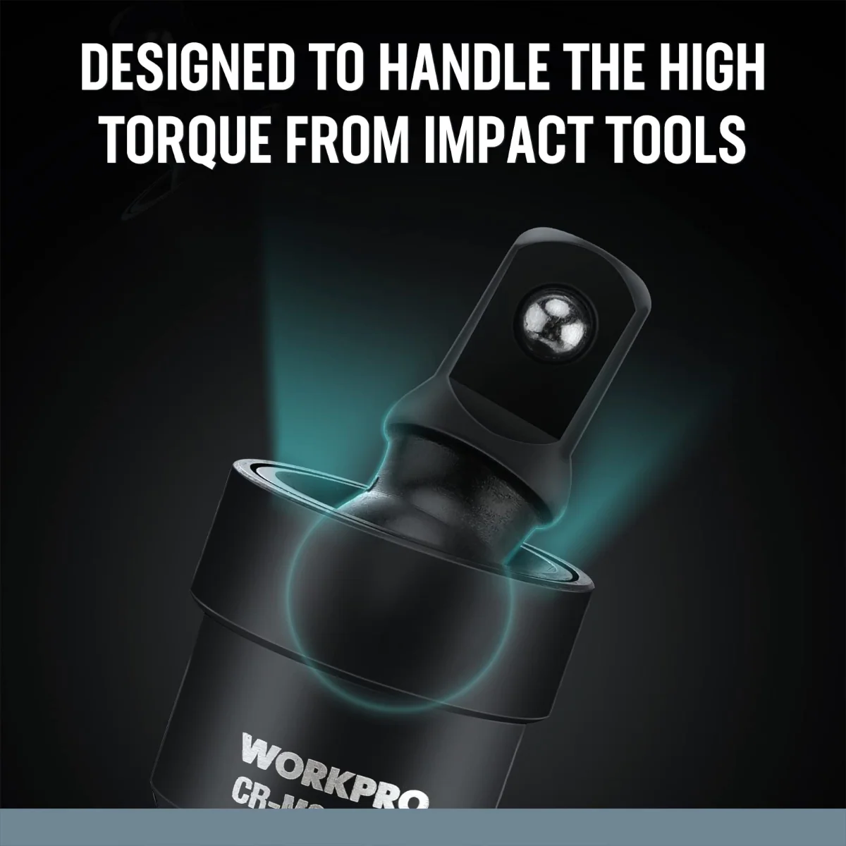 WORKPRO 3 Piece-1/2", 3/8" Impact Universal Joint Set, 1/4"Inch Drive Swivel Socket Set - Image 6