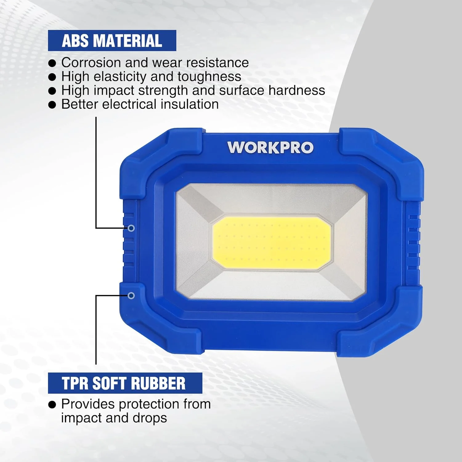 WORKPRO LED Work Light, Rechargeable Magnetic Work Lights with Stand, Portable 2000LM COB Flood Light for Camping, Fishing, Car Repair, Job Site Lighting, Hiking, 4 Modes, 2 Pack - Image 5