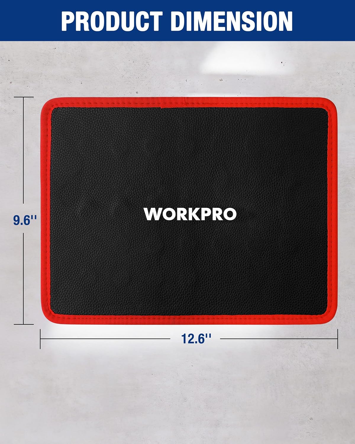 WORKPRO Magnetic Tool Mat, Flexible Magnetic Tool Holder Tray with Durable PVC Surface for Garage, Workshop and Auto Repair, 12.6" x 9.6" - Image 2