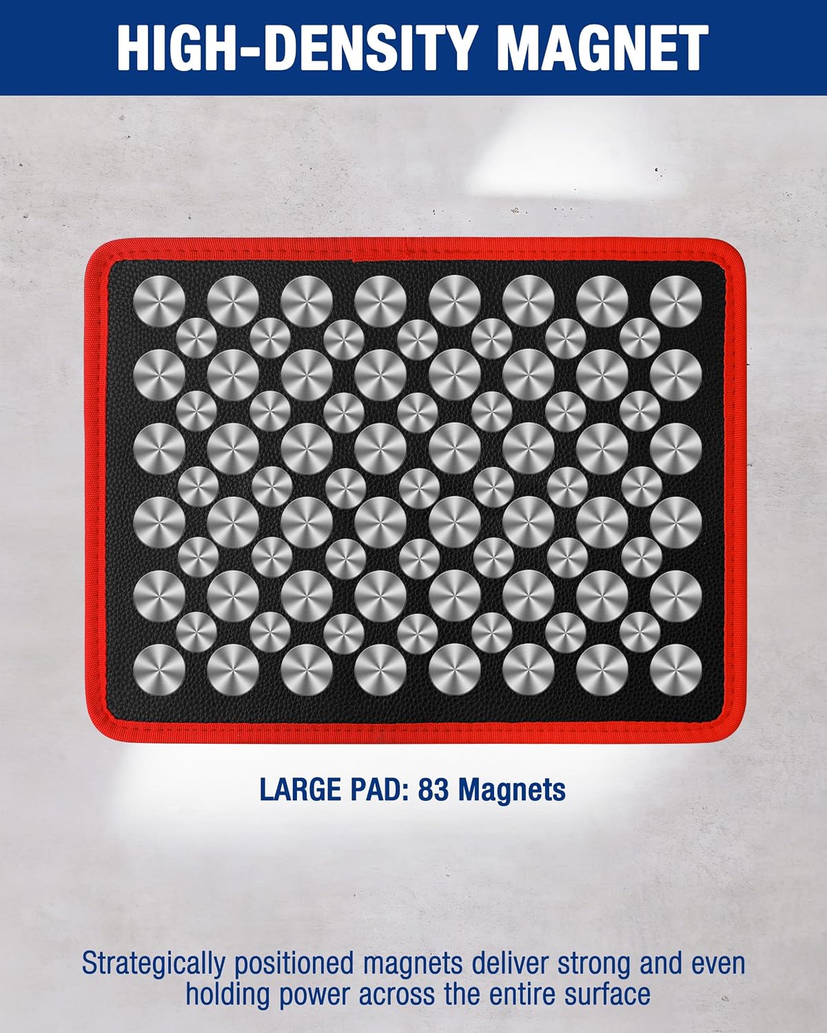 WORKPRO Magnetic Tool Mat, Flexible Magnetic Tool Holder Tray with Durable PVC Surface for Garage, Workshop and Auto Repair, 12.6" x 9.6" - Image 4