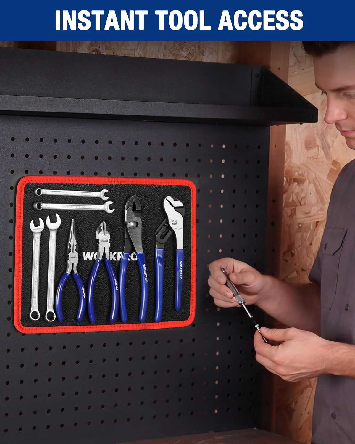 WORKPRO Magnetic Tool Mat, Flexible Magnetic Tool Holder Tray with Durable PVC Surface for Garage, Workshop and Auto Repair, 12.6" x 9.6" - Image 7