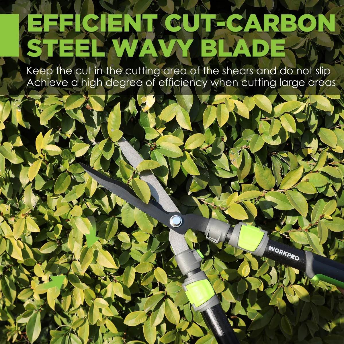 WORKPRO Manual Hedge Trimmers with Steel Wavy Blade - Image 5