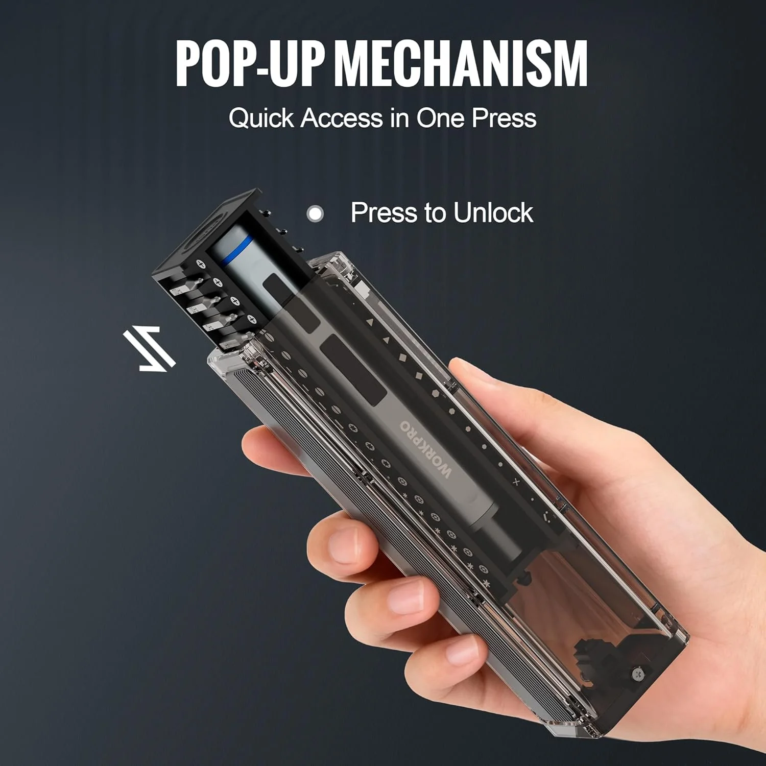 WORKPRO Mini Electric Screwdriver with Magnetizer, 36 S2 Steel Bits & 2 Pry Bars, 3.7V Rechargeable Precision Screwdriver Set for Phone Camera Laptop - Image 5