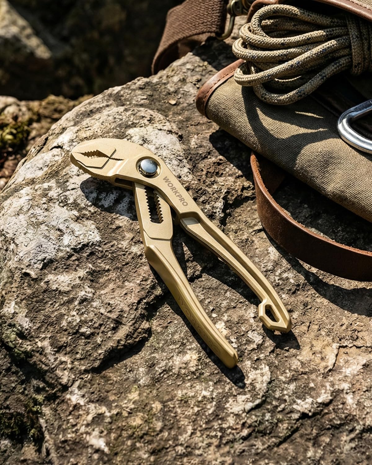 WORKPRO Mini Water Pump Pliers, 4-Inch Groove Joint Pliers, Fast Adjustable Tongue and Groove Plier with 15-Position Push-Lock, V-Jaw for Multi-Surface Grip, EDC Plier for Tight Spaces & Versatile Use - Image 9