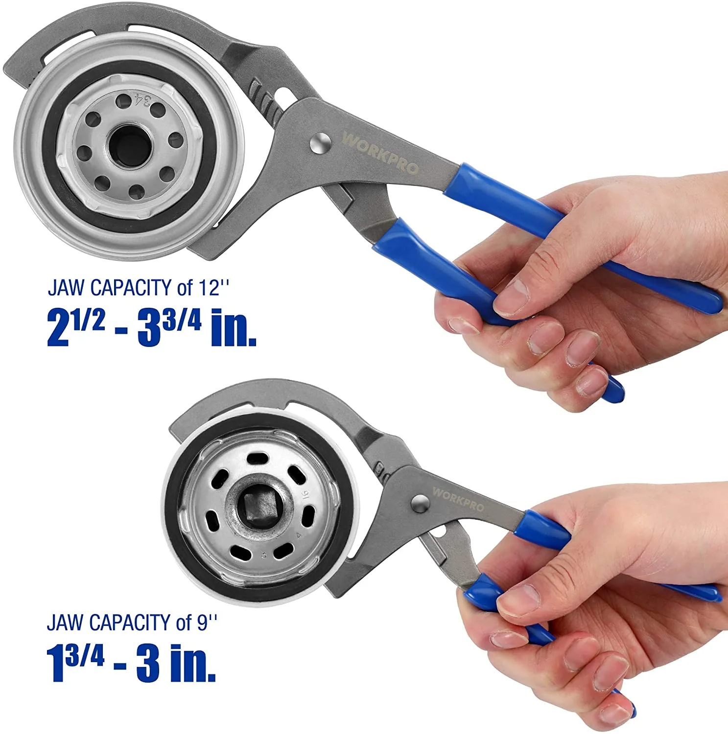 WORKPRO 2 Pcs Oil Filter Wrench/Pliers Set - Image 3