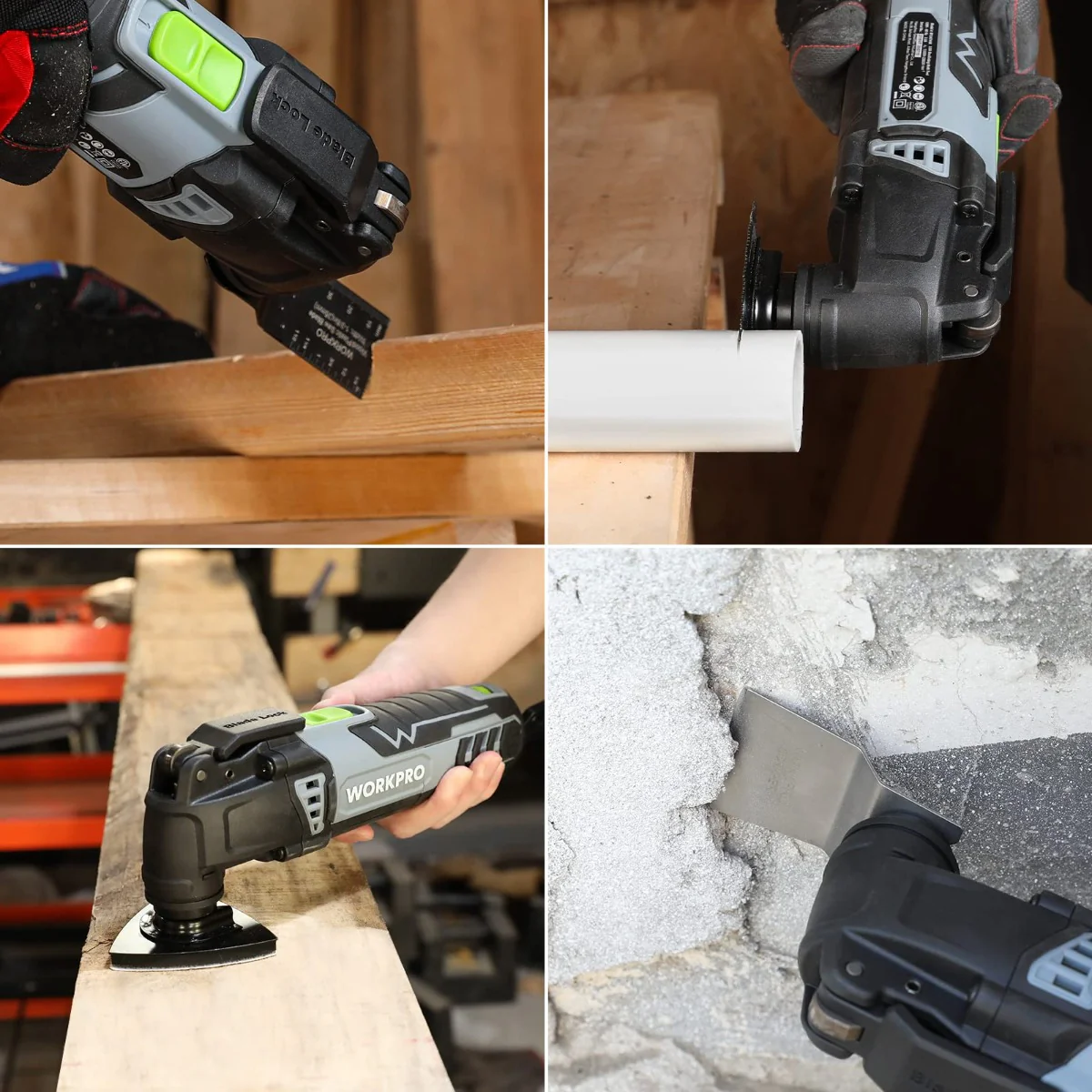 WORKPRO 3.0 Amp Corded Quick-Lock Replaceable Oscillating Saw with 7 Variable Speed 3° Oscillation Angle, 17pcs Saw Accessories, and Carrying Bag - Image 7