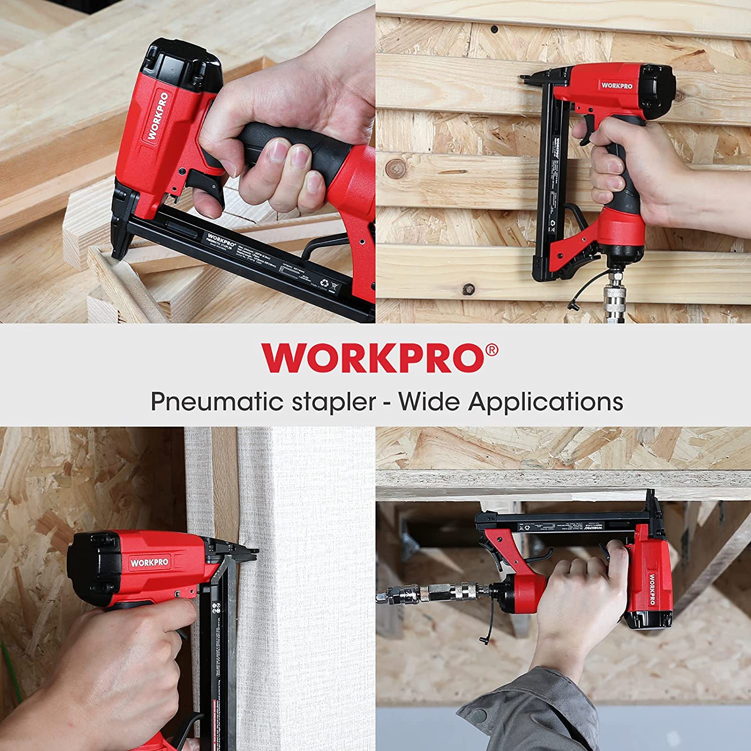 WORKPRO Pneumatic 20 Gauge Staple Gun for Carpentry Woodworking and DIY Projects - Image 5