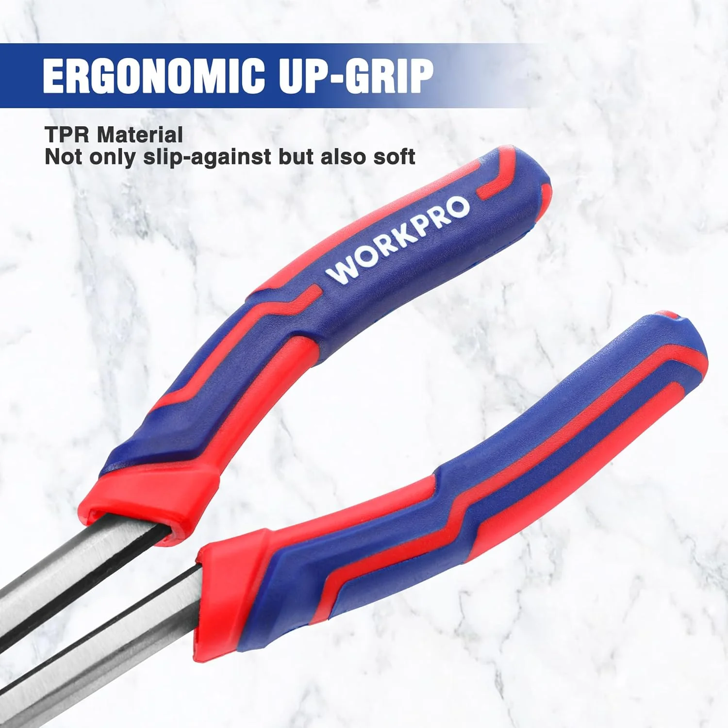 WORKPRO Premium 11” Extra Long Needle Nose Pliers, Paper Clamp Precision, Heavy-Duty CRV Steel, Soft Grip - Image 5