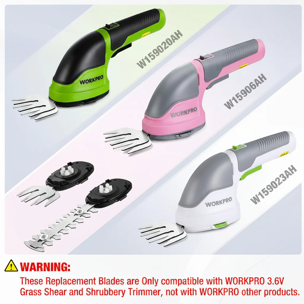 WORKPRO Replacement Blades Only for 3.6V Grass Shear and Shrubbery Trimmer (W159020AH, W159026AH, W159023AH) - Image 2