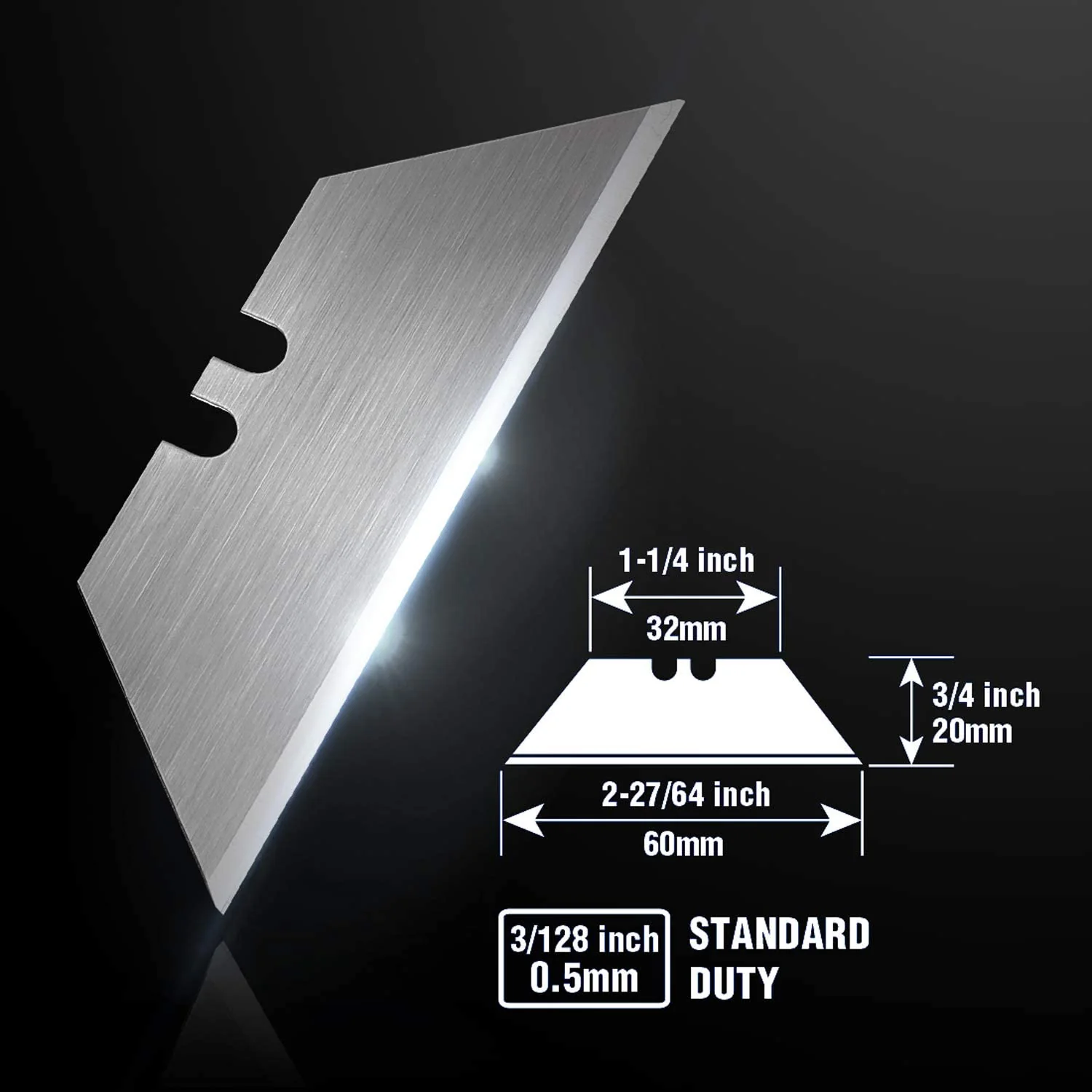 WORKPRO 100 Pcs Utility Knife Blades SK5 Steel with Dispenser - Image 3