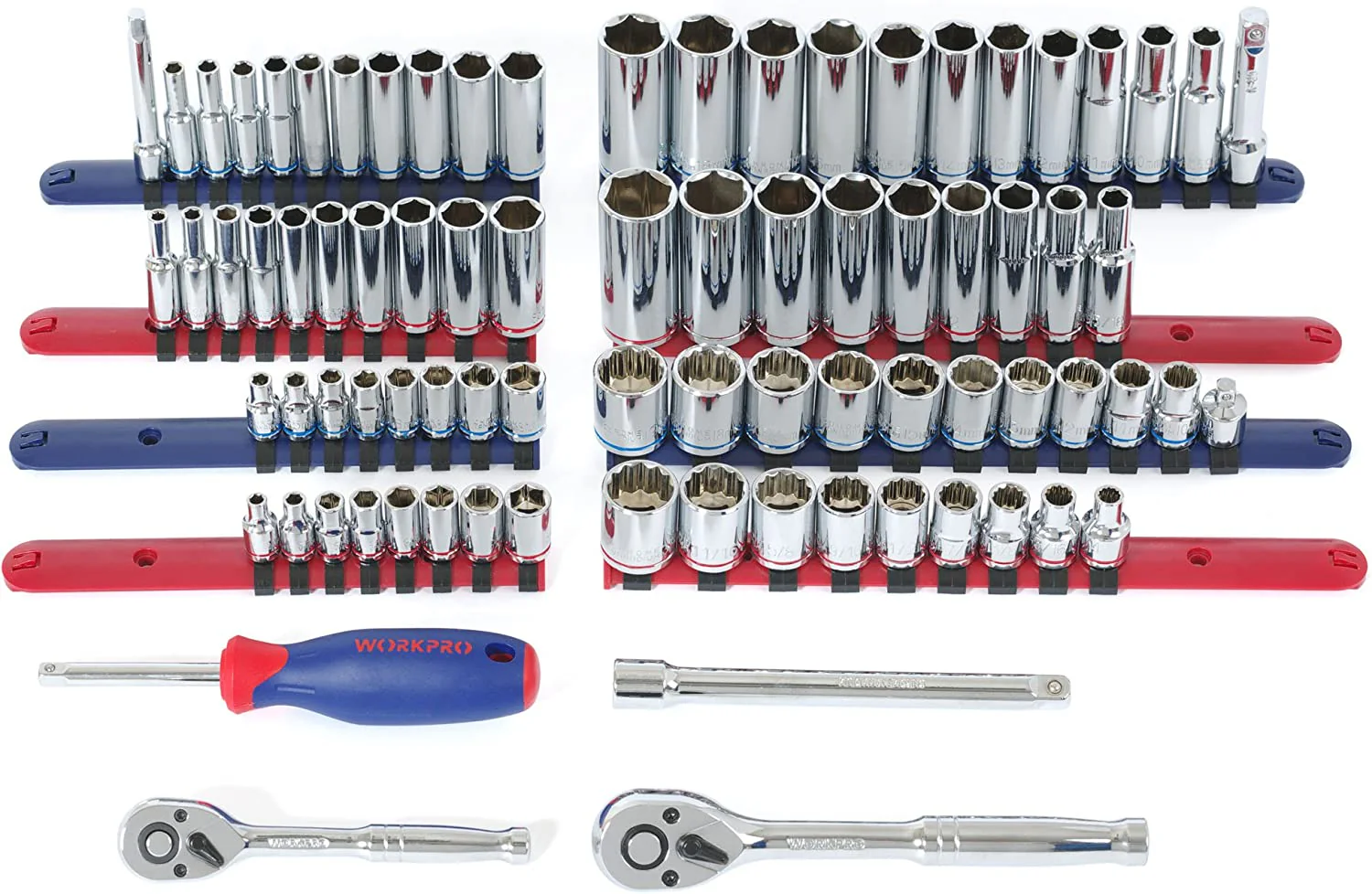 WORKPRO 322 Pcs Home Repair Hand Tool Kit Basic Household Tool Set with Carrying Bag - Image 2