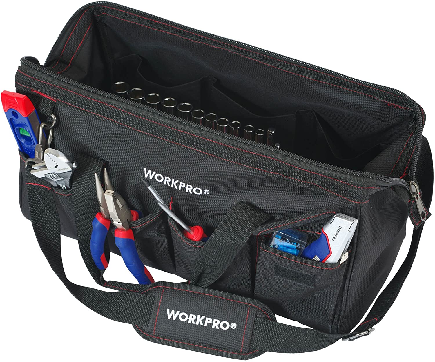 WORKPRO 322 Pcs Home Repair Hand Tool Kit Basic Household Tool Set with Carrying Bag - Image 6