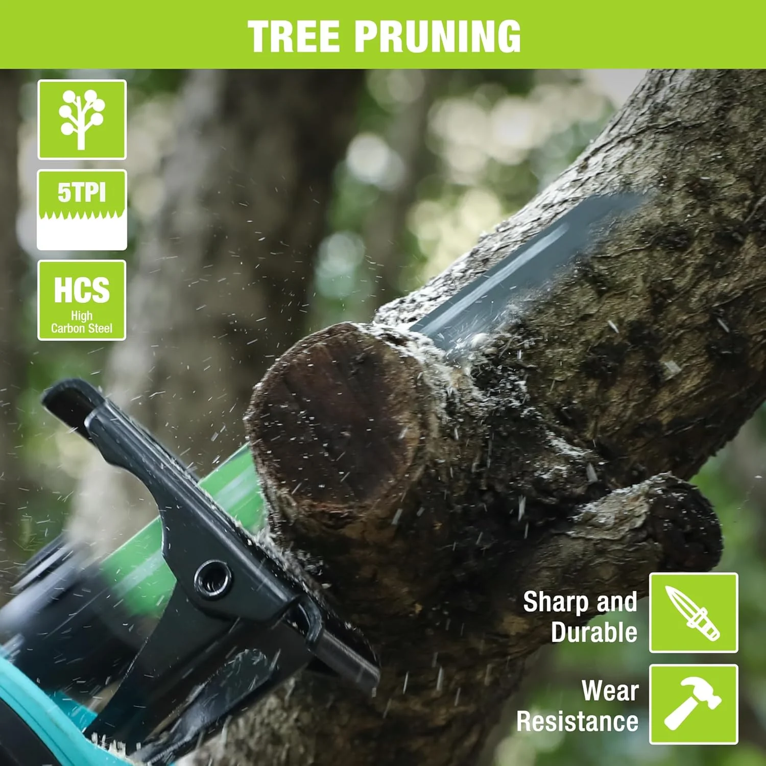 WORKPRO Wood Pruning Reciprocating Saw Blade Set, 6/9 Inch Pruner Saw Blades with 5TPI High Carbon Steel for Fast & Clean Pruning and Cutting Wet Wood, Organizer Case Included,10 Pieces - Image 5
