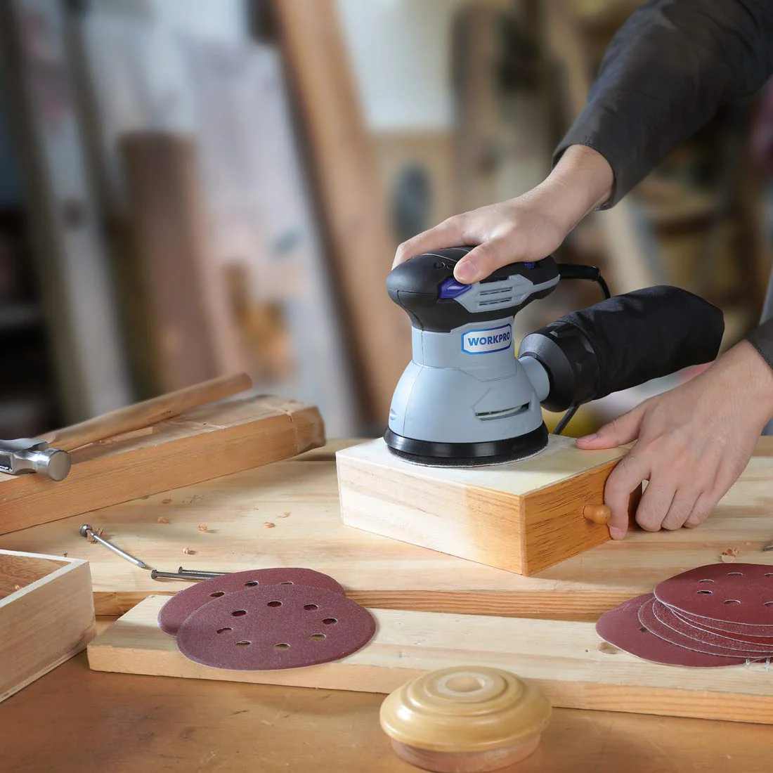 WORKPRO 150 Pcs Sanding Discs Set for Random Orbital Sander - Image 6