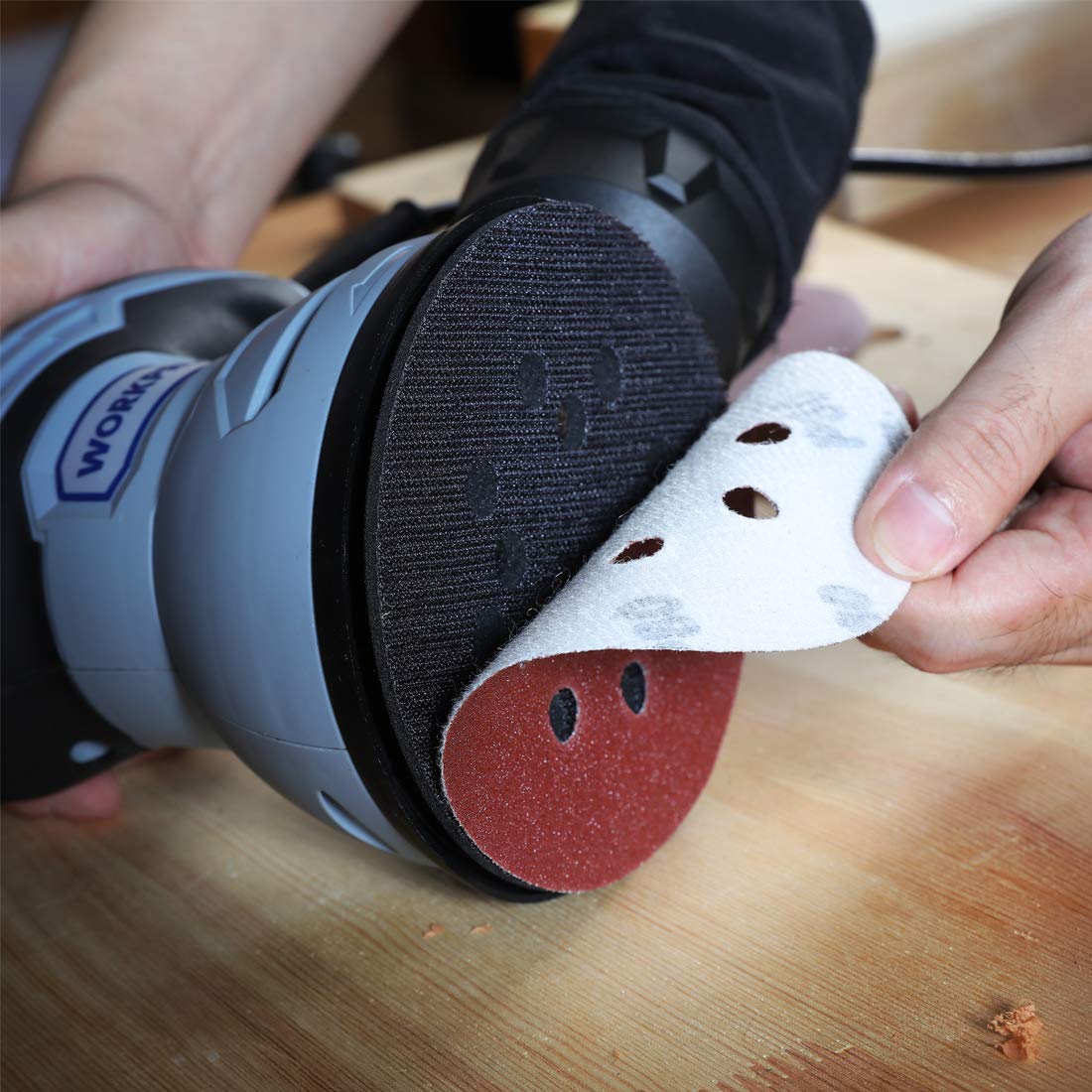 WORKPRO 150 Pcs Sanding Discs Set for Random Orbital Sander - Image 7
