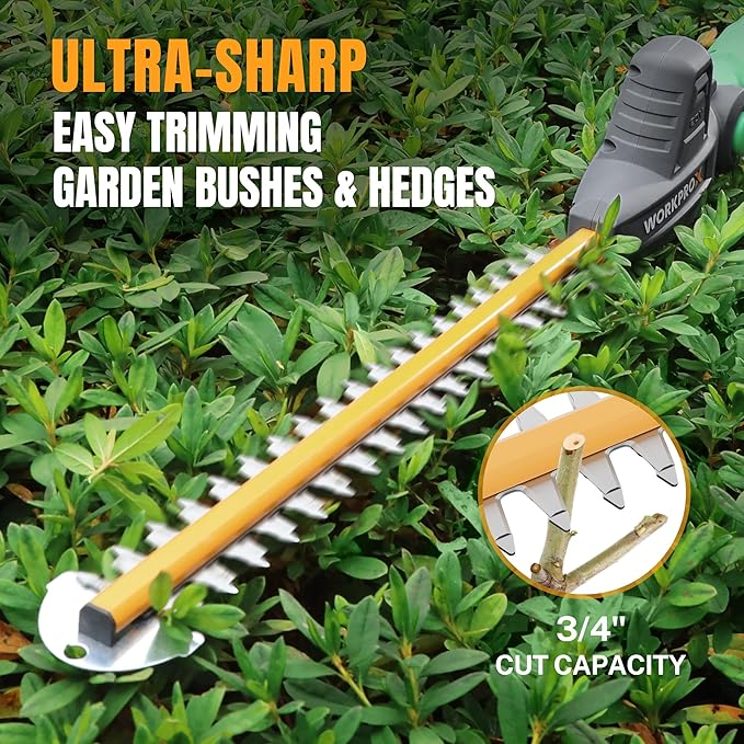 WORKPROX 20V Cordless Pole Hedge Trimmer, 9.2-Feet Reach, 11 Rotating Head - Image 5