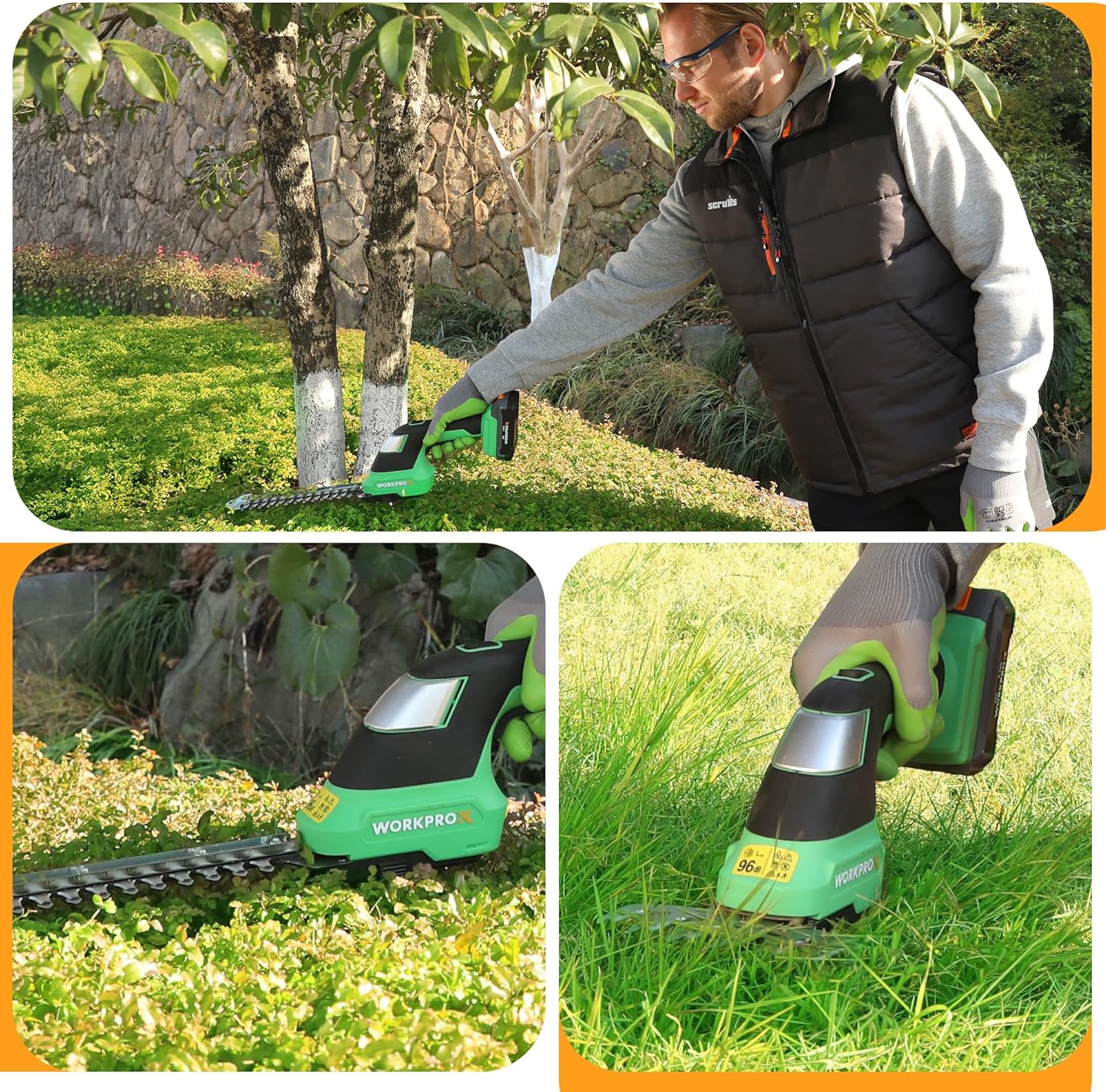 WORKPROX 20V Electric 2-in-1 Cordless Grass Shear & Shrubbery Trimmer - Image 7